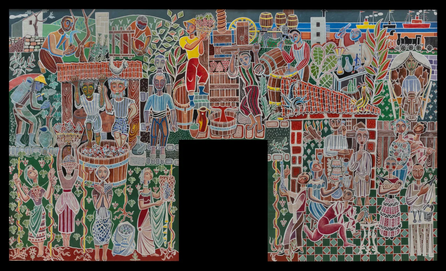 Mural la vinya i el vi Pau Boada