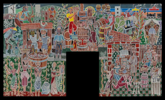 Mural la vinya i el vi Pau Boada